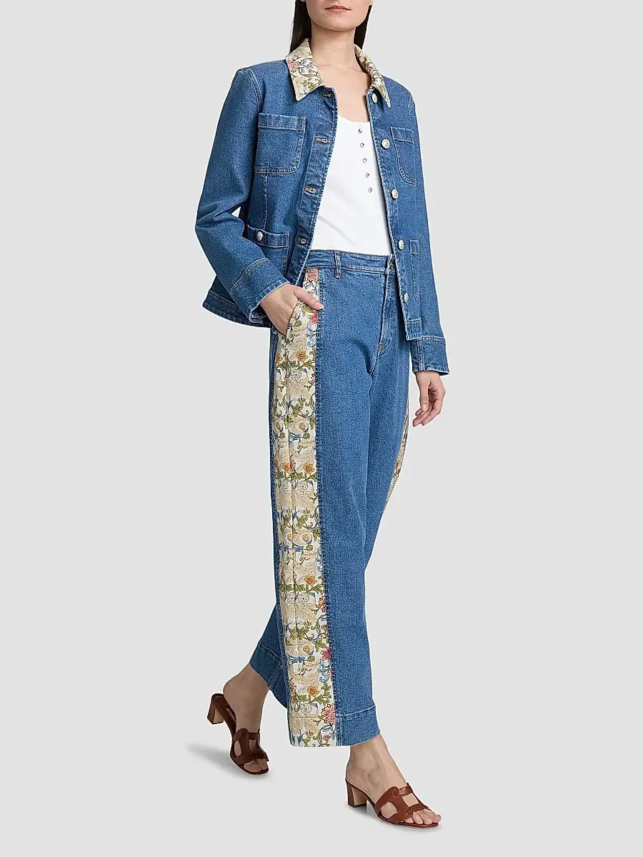 Cinq à Sept Women's Patchwork Zoe Jeans | Thumbnail 2 Cinq à Sept Women's Patchwork Zoe Jeans | Thumbnail 2