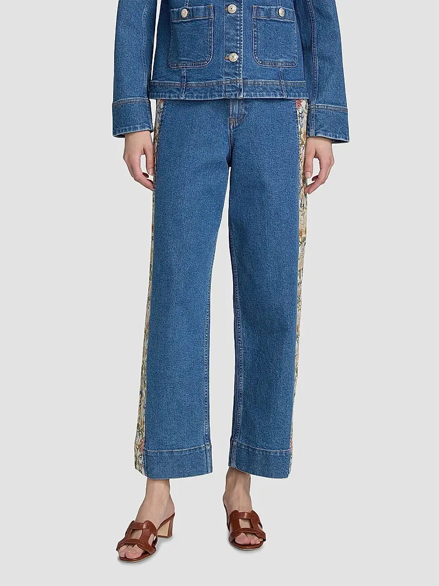 Cinq à Sept Women's Patchwork Zoe Jeans | Thumbnail 3 Cinq à Sept Women's Patchwork Zoe Jeans | Thumbnail 3