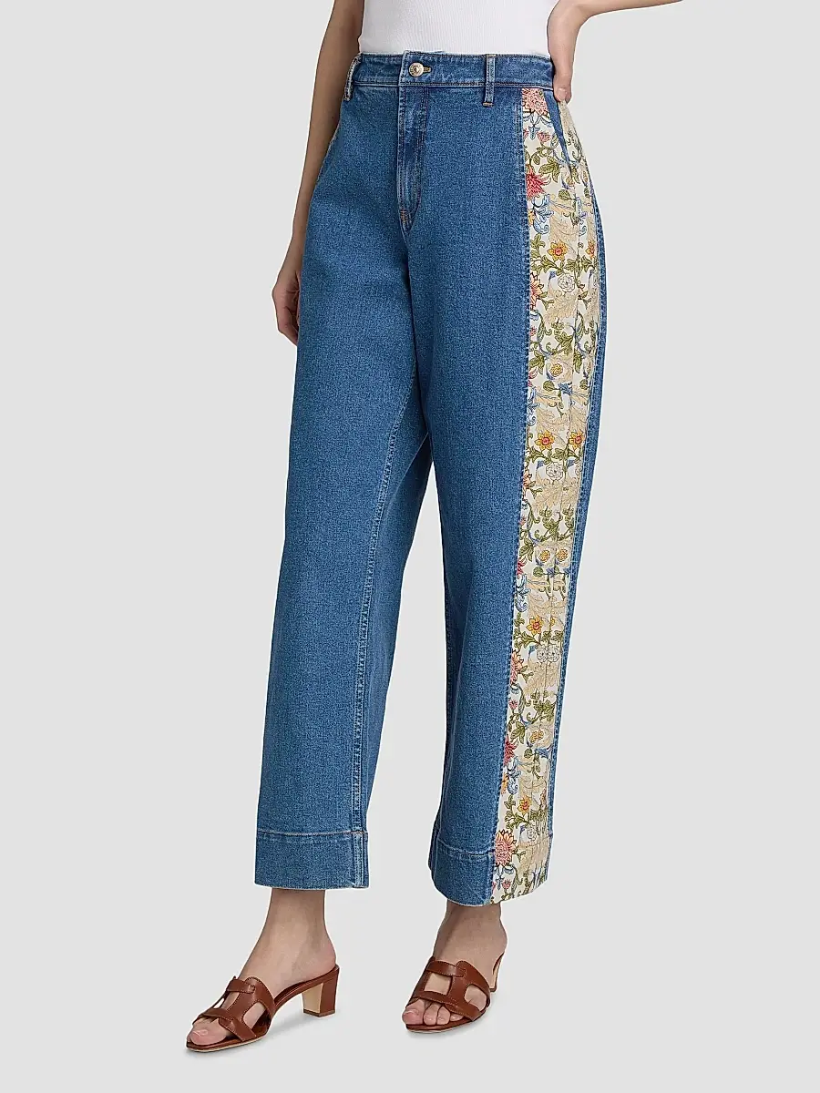 Cinq à Sept Women's Patchwork Zoe Jeans | Thumbnail 4 Cinq à Sept Women's Patchwork Zoe Jeans | Thumbnail 4