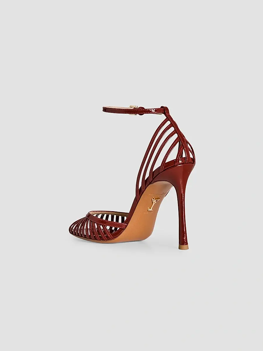 Retrofête Women's Analu 105MM Python-Embossed Leather Heel Sandals | Thumbnail 3 Retrofête Women's Analu 105MM Python-Embossed Leather Heel Sandals | Thumbnail 3