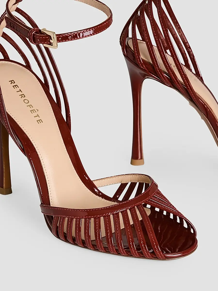 Retrofête Women's Analu 105MM Python-Embossed Leather Heel Sandals | Thumbnail 4 Retrofête Women's Analu 105MM Python-Embossed Leather Heel Sandals | Thumbnail 4