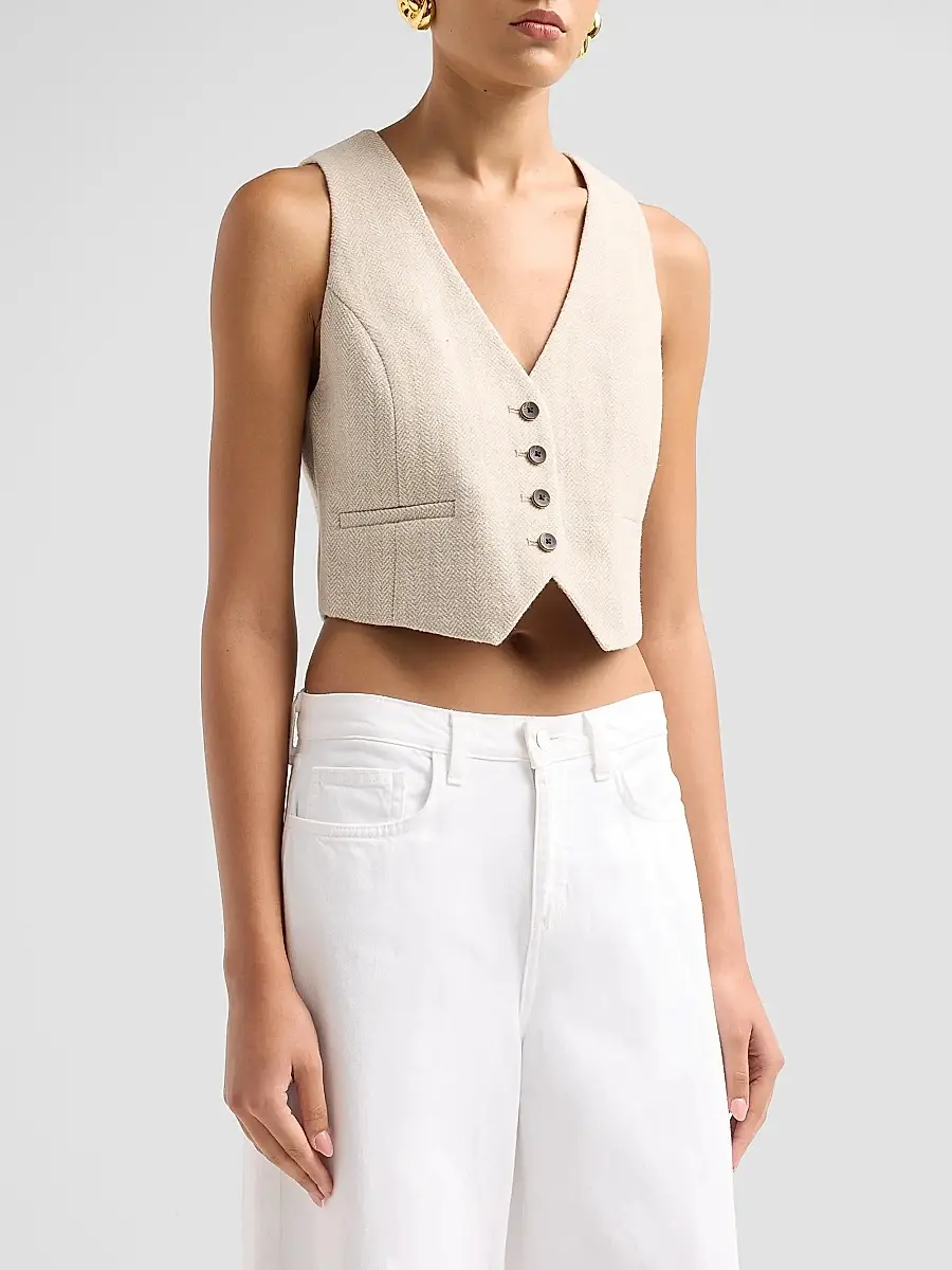 L'Agence Women's Jianna Short Vest | Thumbnail 4
