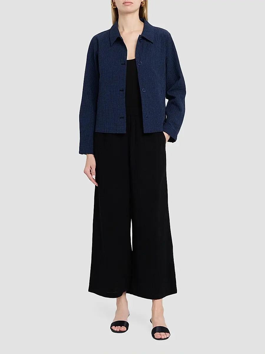 Eileen Fisher Women's Textured Wide-Leg Ankle Pants | Thumbnail 2 Eileen Fisher Women's Textured Wide-Leg Ankle Pants | Thumbnail 2