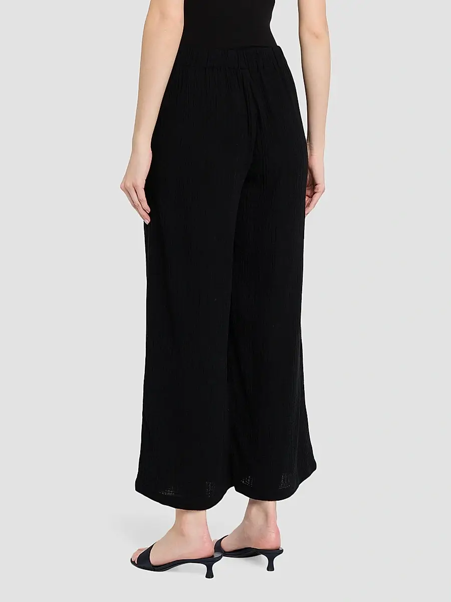 Eileen Fisher Women's Textured Wide-Leg Ankle Pants | Thumbnail 3 Eileen Fisher Women's Textured Wide-Leg Ankle Pants | Thumbnail 3