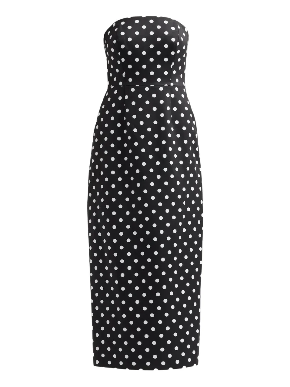Milly Women's Kait Polka Dot Strapless Midi Dress