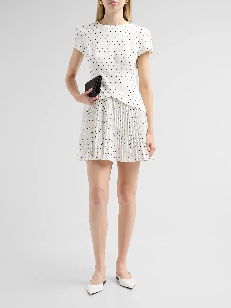 Milly Women's Haddy Polka Dot Layered Mini Dress | Thumbnail 2 Milly Women's Haddy Polka Dot Layered Mini Dress | Thumbnail 2