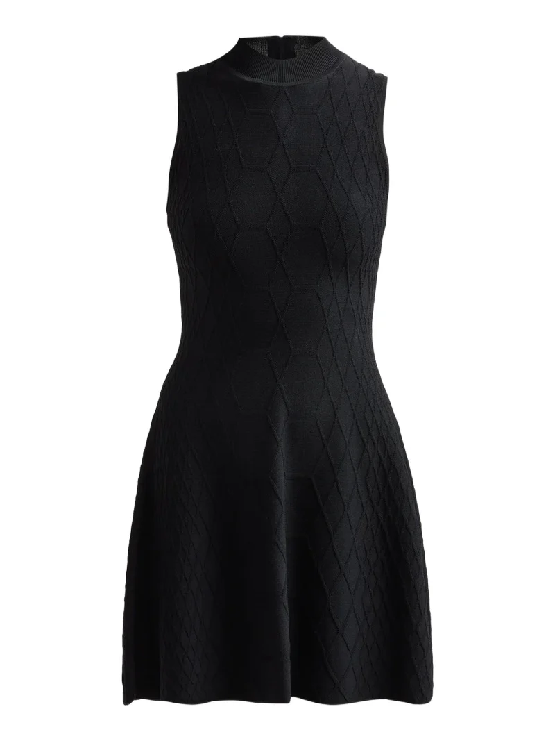Milly Women's Riley Diamond-Knit Mini Dress