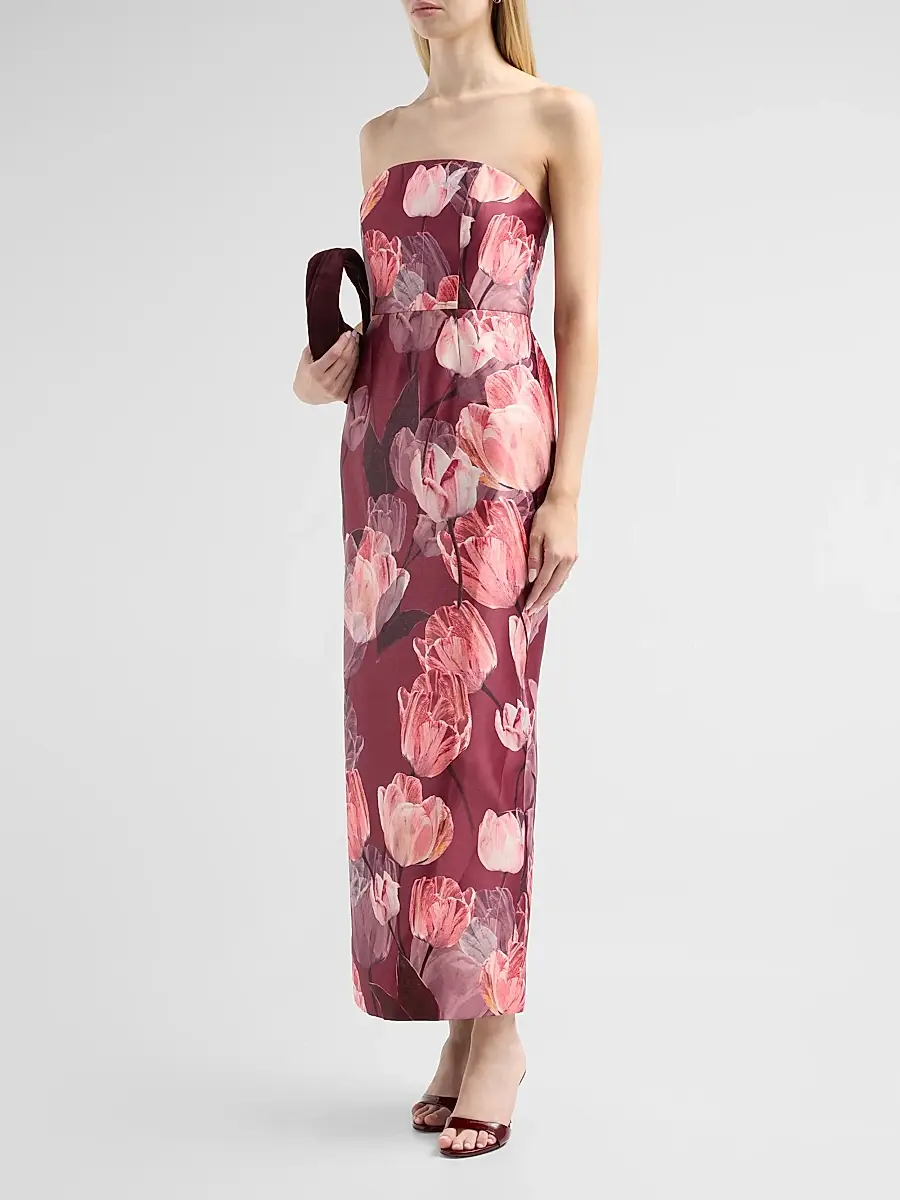 Milly Women's Orion Tulip Brocade Dress | Thumbnail 4 Milly Women's Orion Tulip Brocade Dress | Thumbnail 4