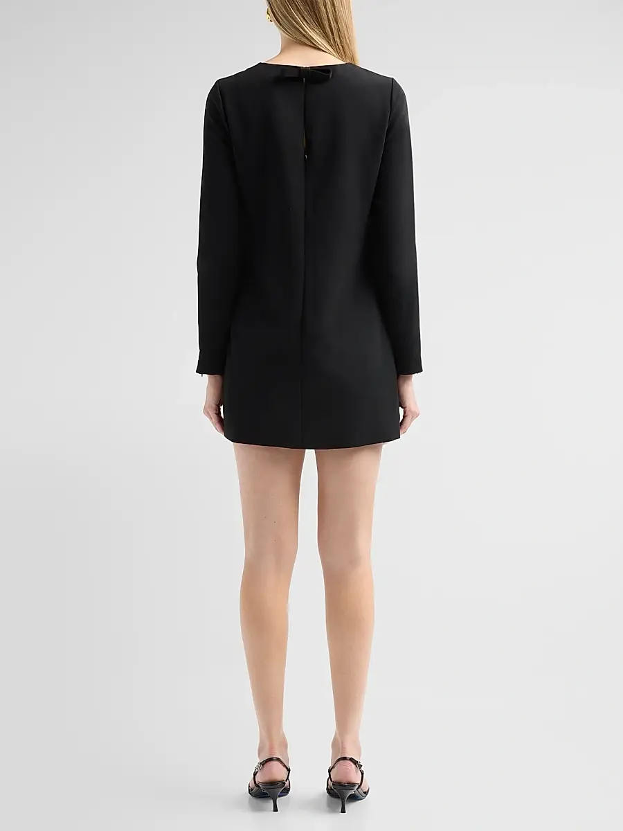 Milly Women's Audrey Crêpe Mini Dress | Thumbnail 3 Milly Women's Audrey Crêpe Mini Dress | Thumbnail 3