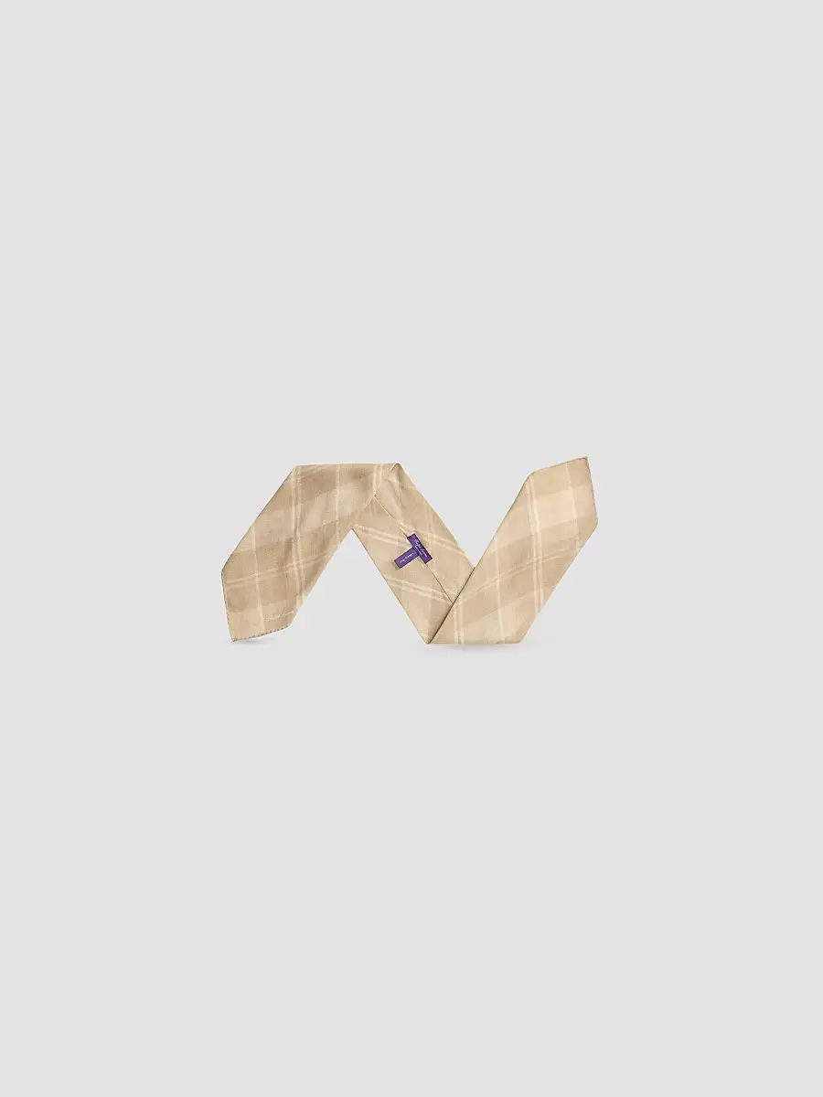 Ralph Lauren Purple Label Men's Plaid Cashmere-Slk Neckerchief | Thumbnail 3 Ralph Lauren Purple Label Men's Plaid Cashmere-Slk Neckerchief | Thumbnail 3