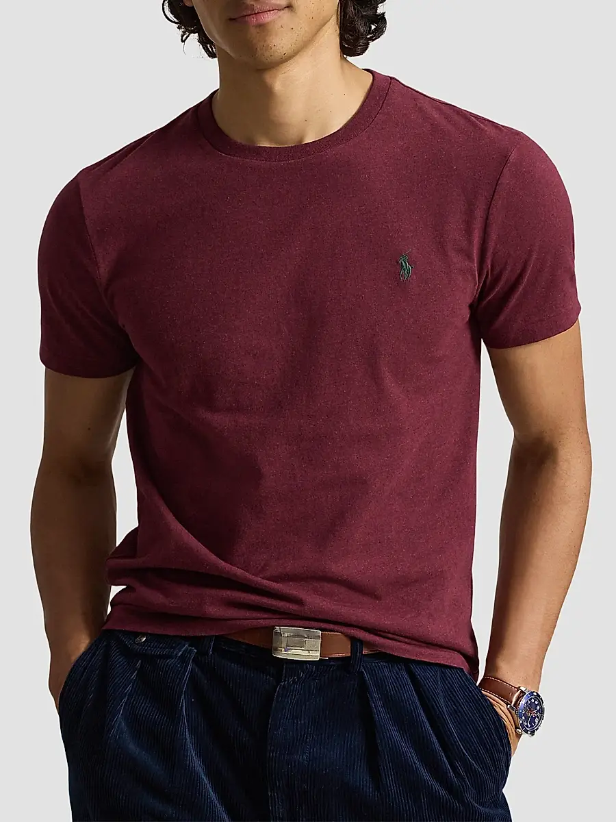 Polo Ralph Lauren Men's Custom-Slim-Fit Jersey Crewneck T-Shirt | Thumbnail 4 Polo Ralph Lauren Men's Custom-Slim-Fit Jersey Crewneck T-Shirt | Thumbnail 4