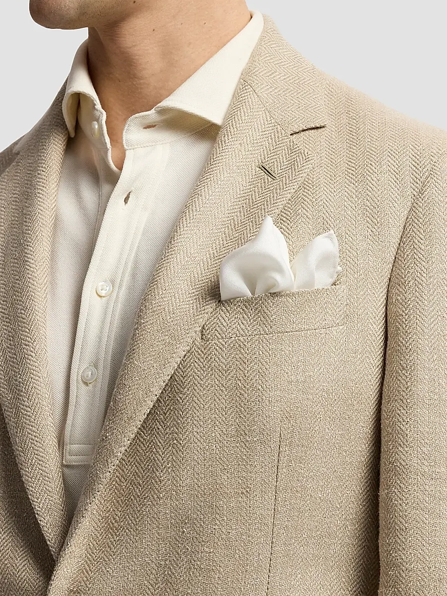 Ralph Lauren Purple Label Men's Herringbone Linen-Blend Sport Coat | Thumbnail 7 Ralph Lauren Purple Label Men's Herringbone Linen-Blend Sport Coat | Thumbnail 7