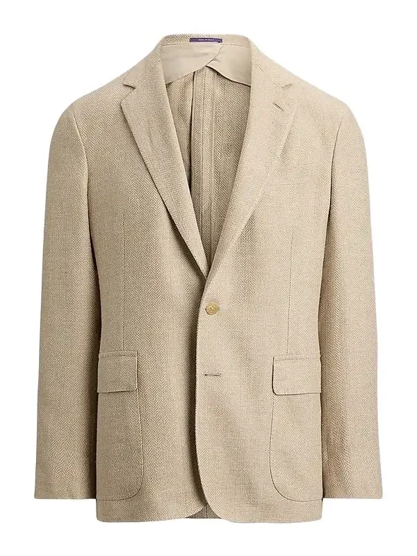 Ralph Lauren Purple Label Men's Herringbone Linen-Blend Sport Coat