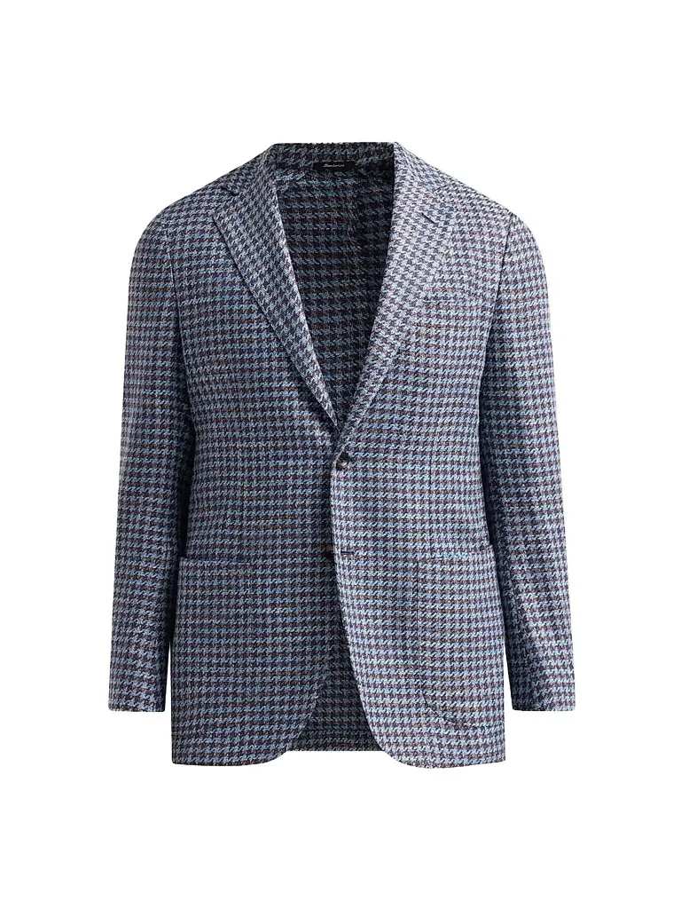 Sartorio Napoli Men's Houndstooth Wool-Blend Sport Coat - Blue | Image 1 Sartorio Napoli Men's Houndstooth Wool-Blend Sport Coat - Blue | Image 1