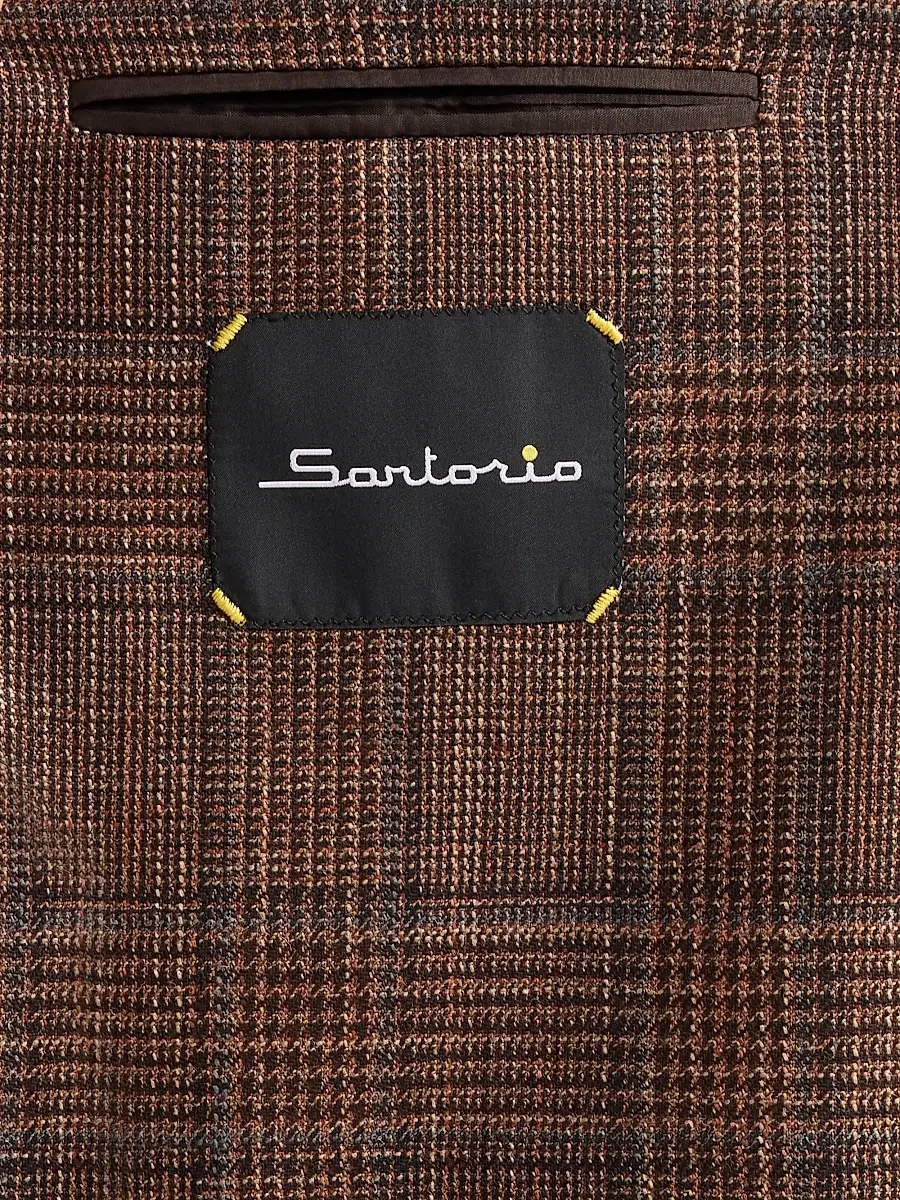 Sartorio Napoli Men's Plaid Wool-Silk Sport Coat | Thumbnail 6