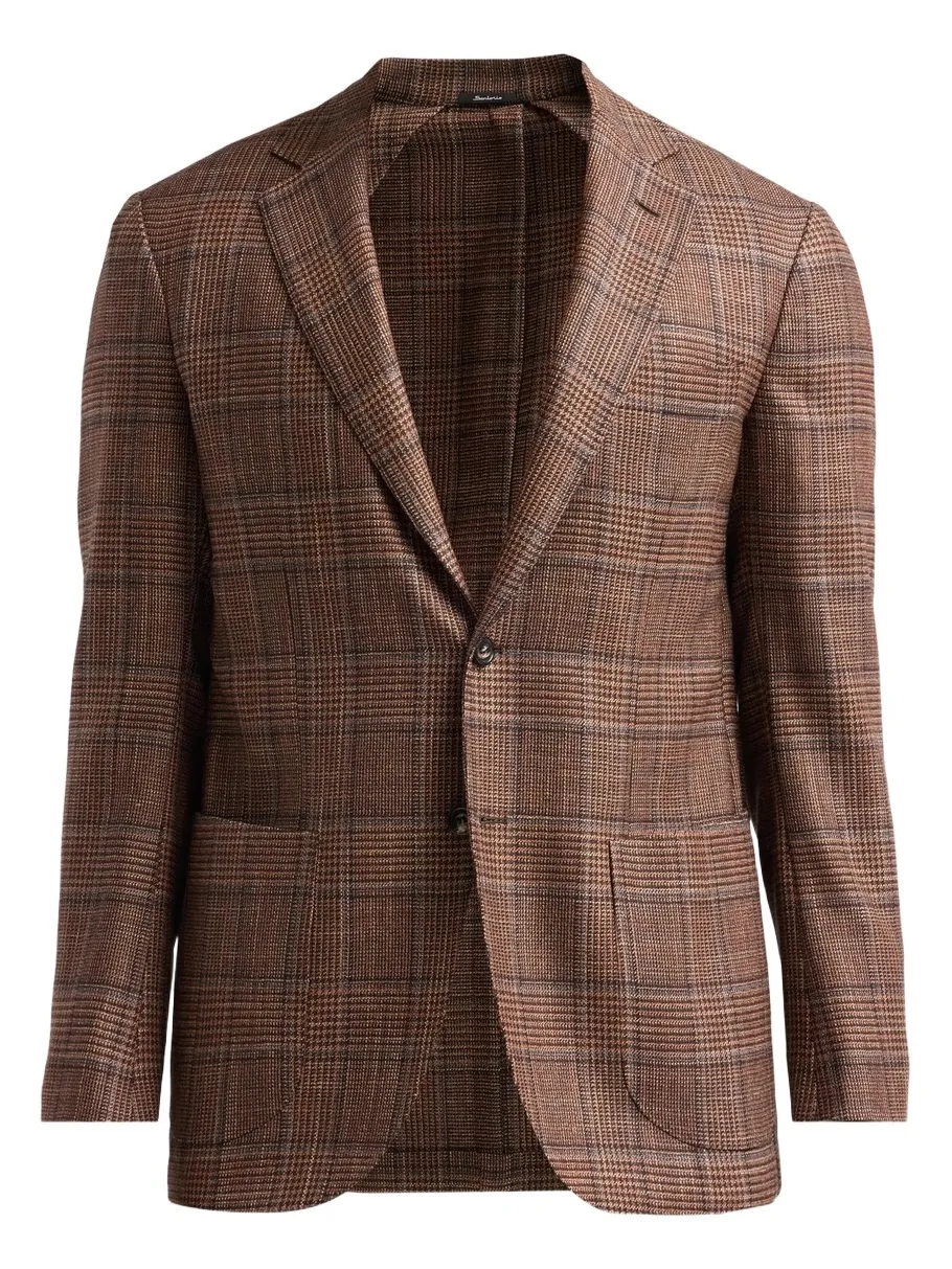 Sartorio Napoli Men's Plaid Wool-Silk Sport Coat