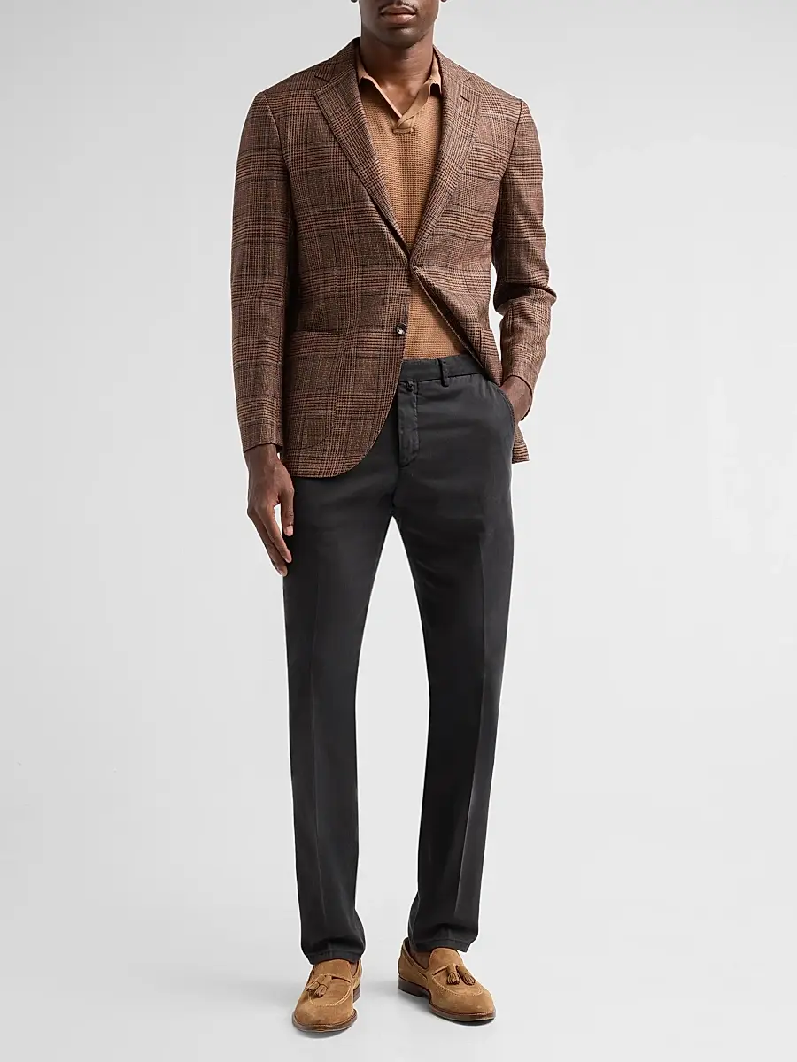 Sartorio Napoli Men's Solid Crease-Front Trousers | Thumbnail 2 Sartorio Napoli Men's Solid Crease-Front Trousers | Thumbnail 2