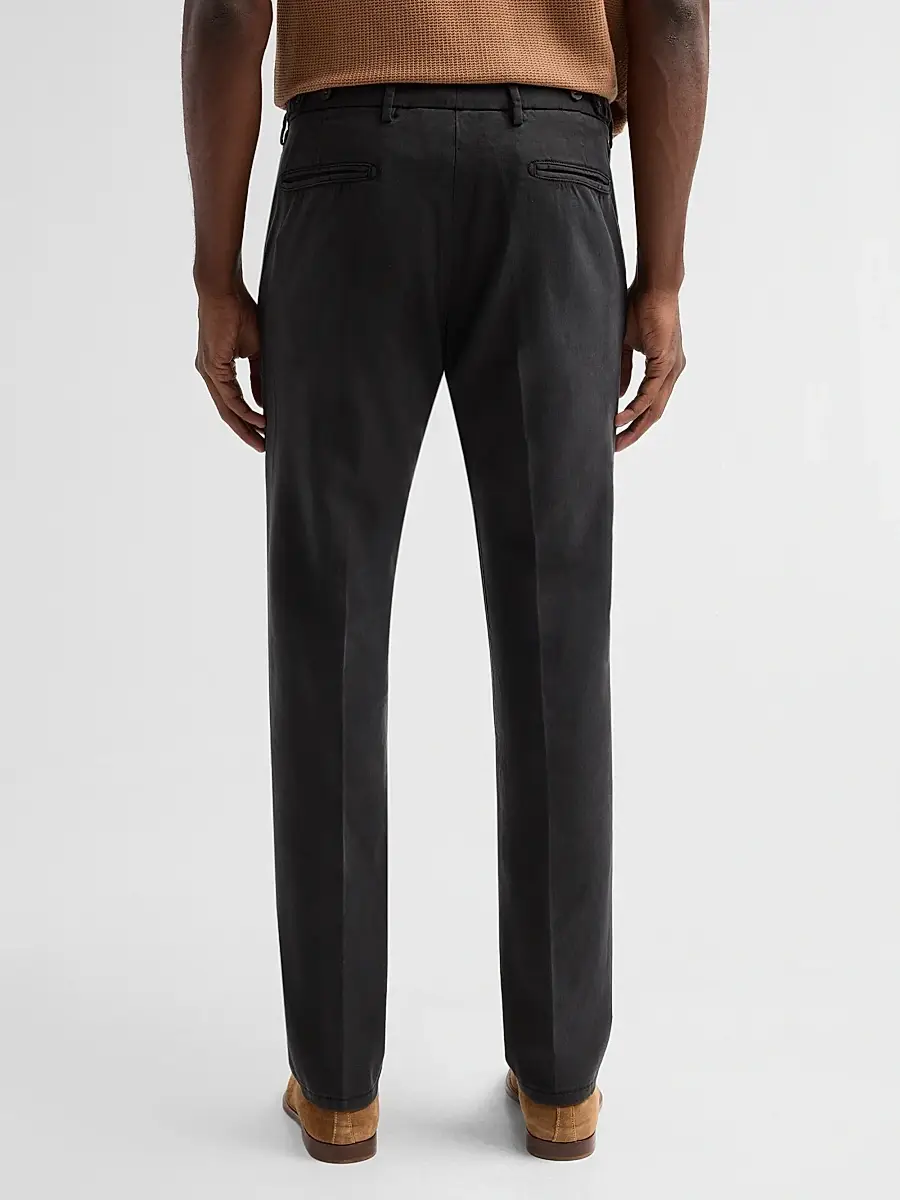 Sartorio Napoli Men's Solid Crease-Front Trousers | Thumbnail 3 Sartorio Napoli Men's Solid Crease-Front Trousers | Thumbnail 3