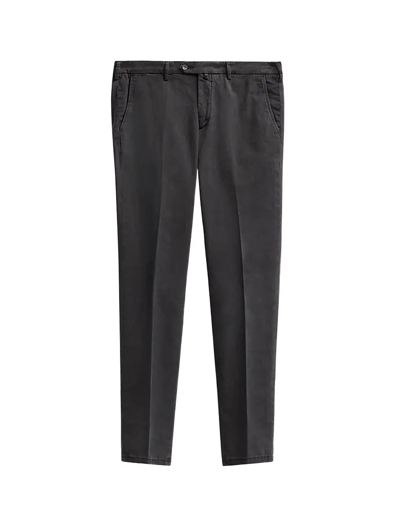 Sartorio Napoli Men's Solid Crease-Front Trousers - Black | Image 1 Sartorio Napoli Men's Solid Crease-Front Trousers - Black | Image 1