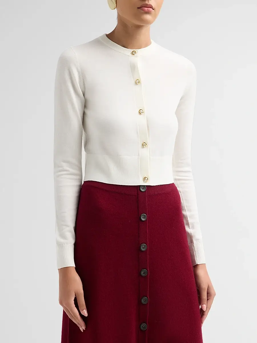 Altuzarra Women's Arlette Slim-Fit Wool-Blend Cardigan | Thumbnail 4 Altuzarra Women's Arlette Slim-Fit Wool-Blend Cardigan | Thumbnail 4