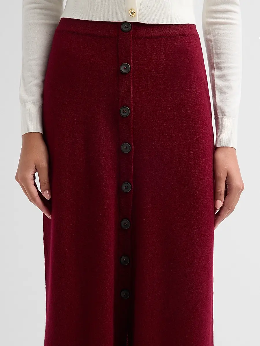 Altuzarra Women's Callahan Cashmere Button-Front Midi Skirt | Thumbnail 5 Altuzarra Women's Callahan Cashmere Button-Front Midi Skirt | Thumbnail 5