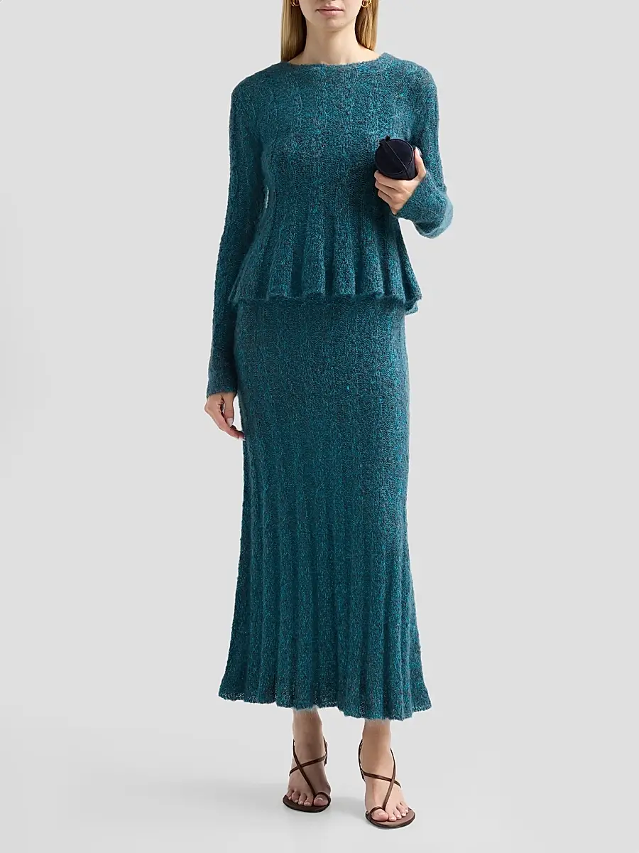 Proenza Schouler Women's Joelle Looped Mohair-Blend Top | Thumbnail 2