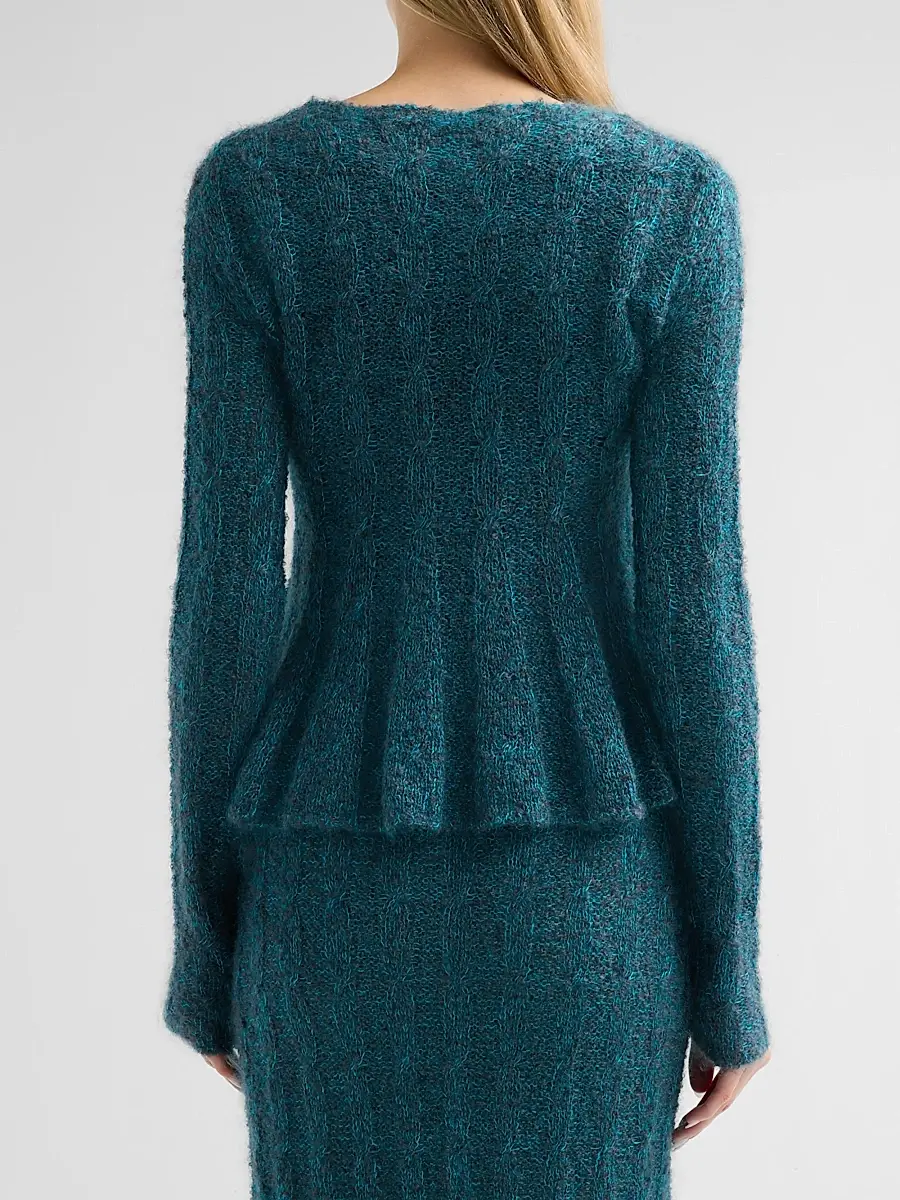 Proenza Schouler Women's Joelle Looped Mohair-Blend Top | Thumbnail 3