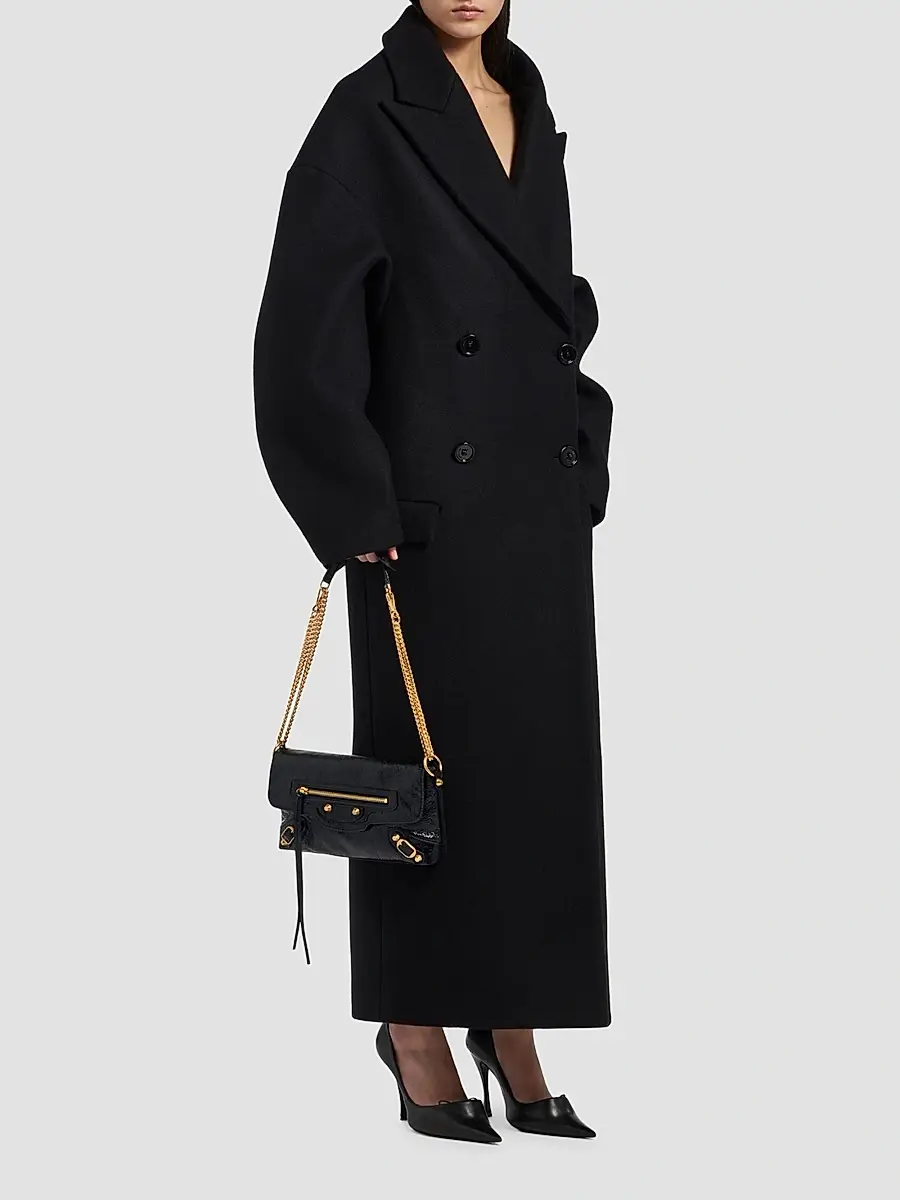 Balenciaga Women's Le City Clutch with Chain - Black | Thumbnail 2 Balenciaga Women's Le City Clutch with Chain - Black | Thumbnail 2