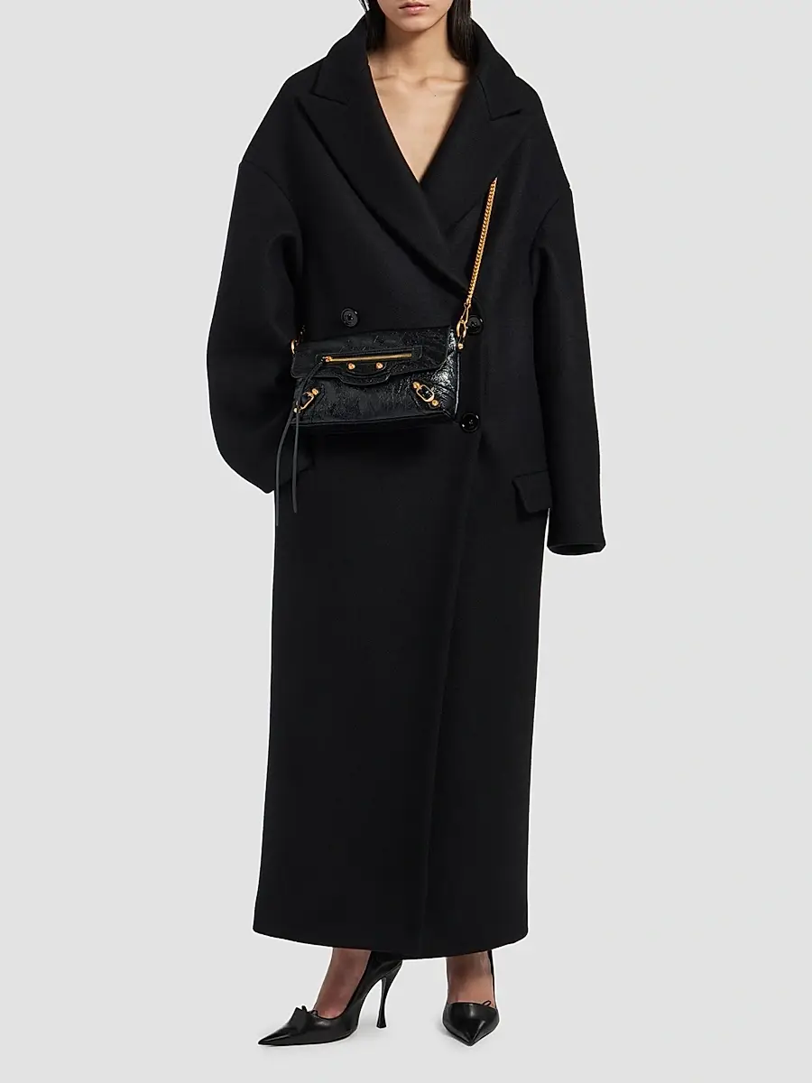 Balenciaga Women's Le City Clutch with Chain - Black | Thumbnail 3 Balenciaga Women's Le City Clutch with Chain - Black | Thumbnail 3