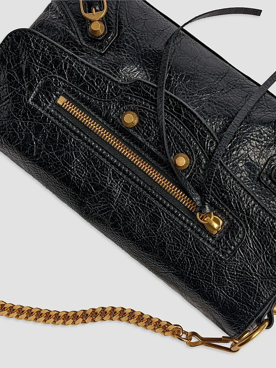 Balenciaga Women's Le City Clutch with Chain - Black | Thumbnail 9 Balenciaga Women's Le City Clutch with Chain - Black | Thumbnail 9