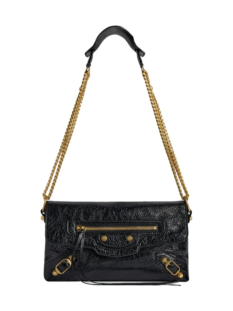 Balenciaga Women's Le City Clutch with Chain - Black