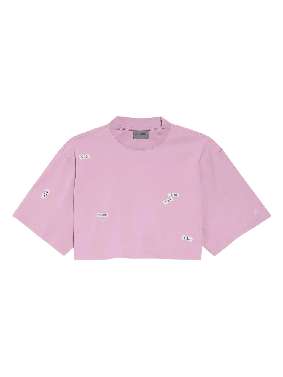 Balenciaga Women's Stickers Cropped T-Shirt