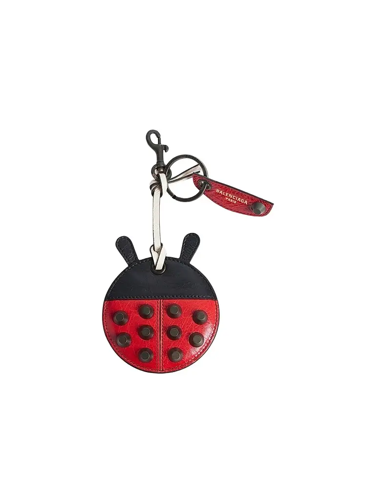 Balenciaga Men's Le City Ladybug Keychain Charm - Black Red | Image 1 Balenciaga Men's Le City Ladybug Keychain Charm - Black Red | Image 1