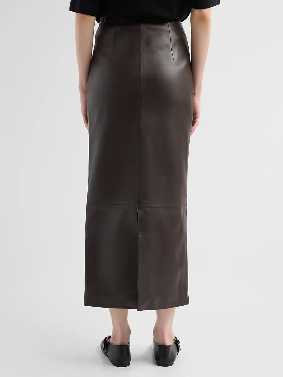 Loulou de Saison Women's Inga Leather Maxi Skirt | Thumbnail 3 Loulou de Saison Women's Inga Leather Maxi Skirt | Thumbnail 3