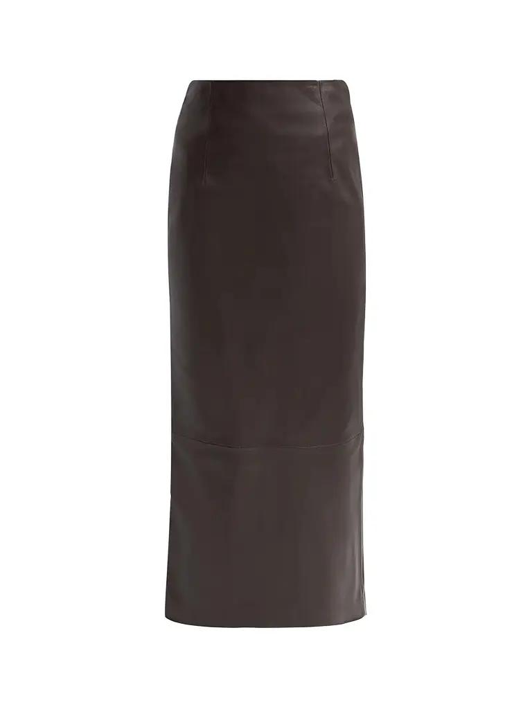 Loulou de Saison Women's Inga Leather Maxi Skirt - Coffee | Image 1 Loulou de Saison Women's Inga Leather Maxi Skirt - Coffee | Image 1