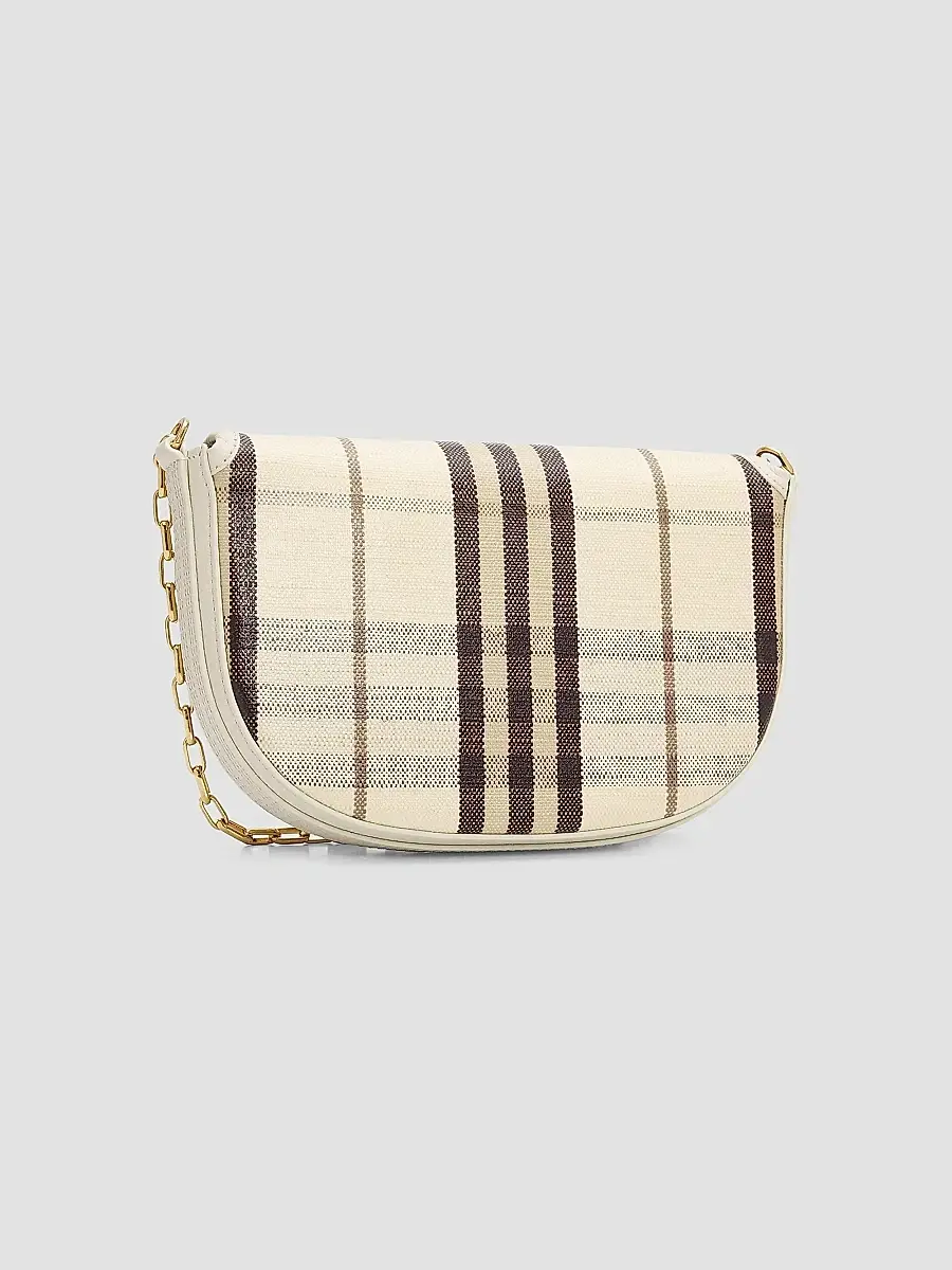 Burberry Women's Highlands Check Chain-Strap Crossbody Bag | Thumbnail 3 Burberry Women's Highlands Check Chain-Strap Crossbody Bag | Thumbnail 3