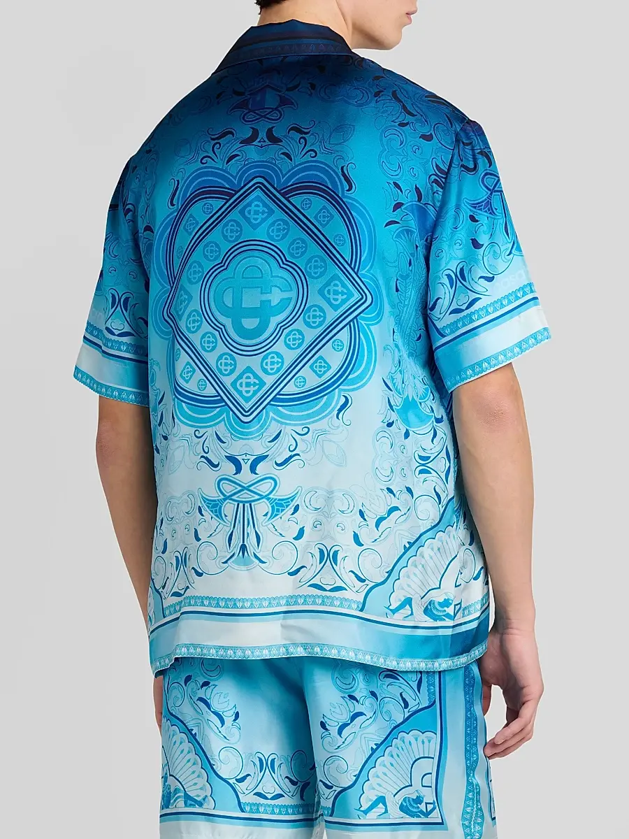 Casablanca Men's Egyption Rug Silk Camp Shirt | Thumbnail 3 Casablanca Men's Egyption Rug Silk Camp Shirt | Thumbnail 3