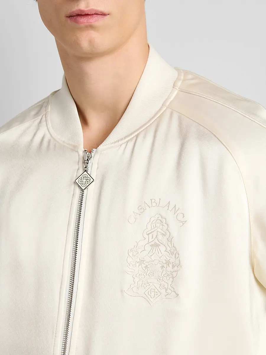 Casablanca Men's Satin Bomber Jacket | Thumbnail 5