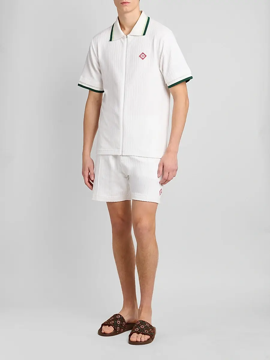 Casablanca Men's Velour Rib-Knit Shorts | Thumbnail 2 Casablanca Men's Velour Rib-Knit Shorts | Thumbnail 2
