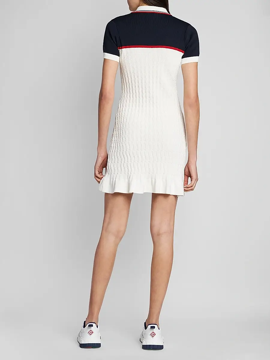 Casablanca Women's Logo Cable-Knit Tennis Minidress | Thumbnail 3
