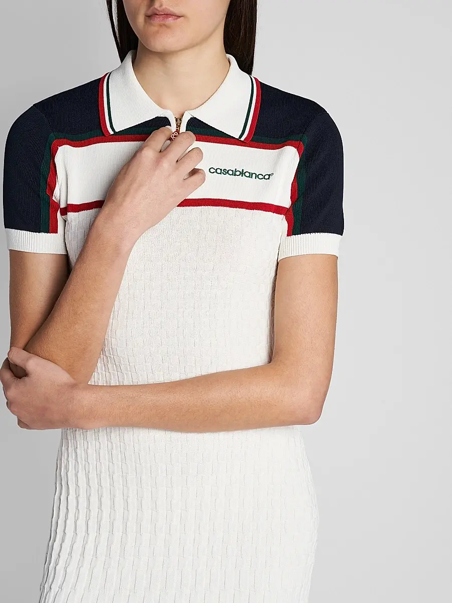 Casablanca Women's Logo Cable-Knit Tennis Minidress | Thumbnail 5