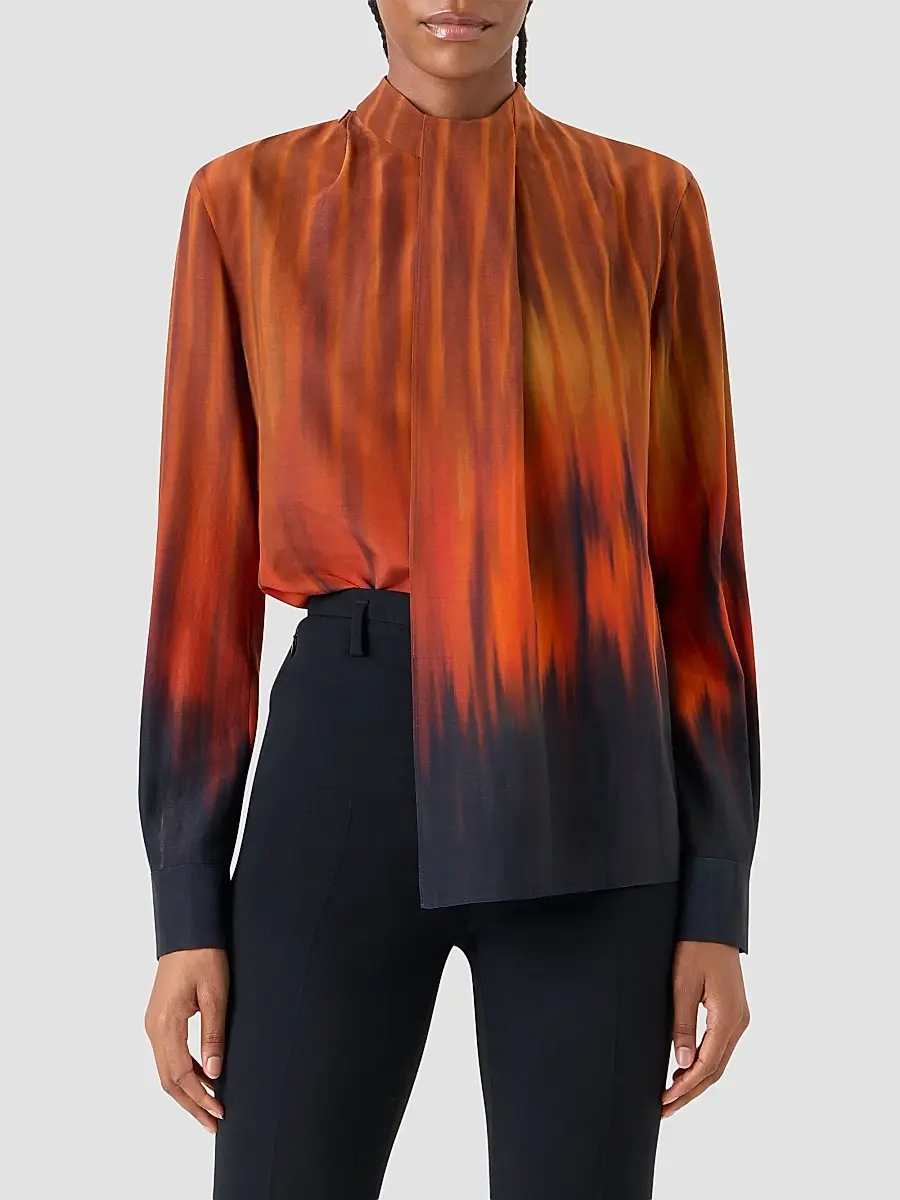 Akris Women's Silk Ombré Blouse | Thumbnail 4 Akris Women's Silk Ombré Blouse | Thumbnail 4