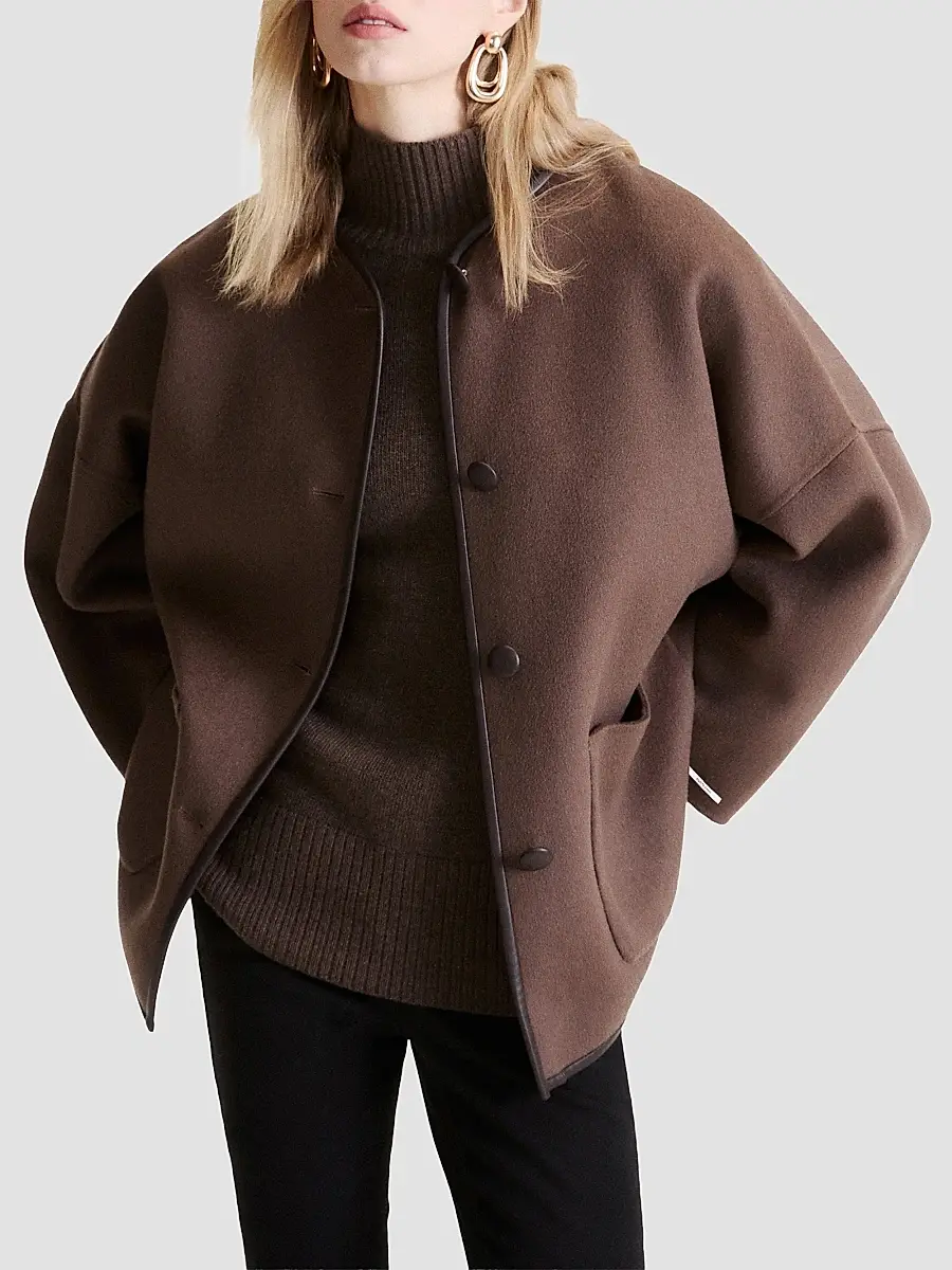 Marella Women's Double Sided Wool Cape | Thumbnail 3