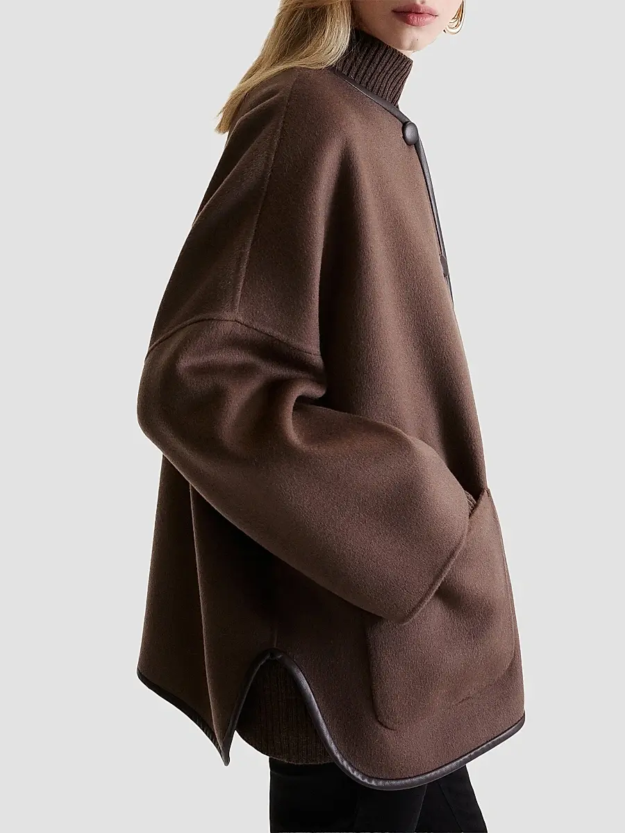 Marella Women's Double Sided Wool Cape | Thumbnail 4