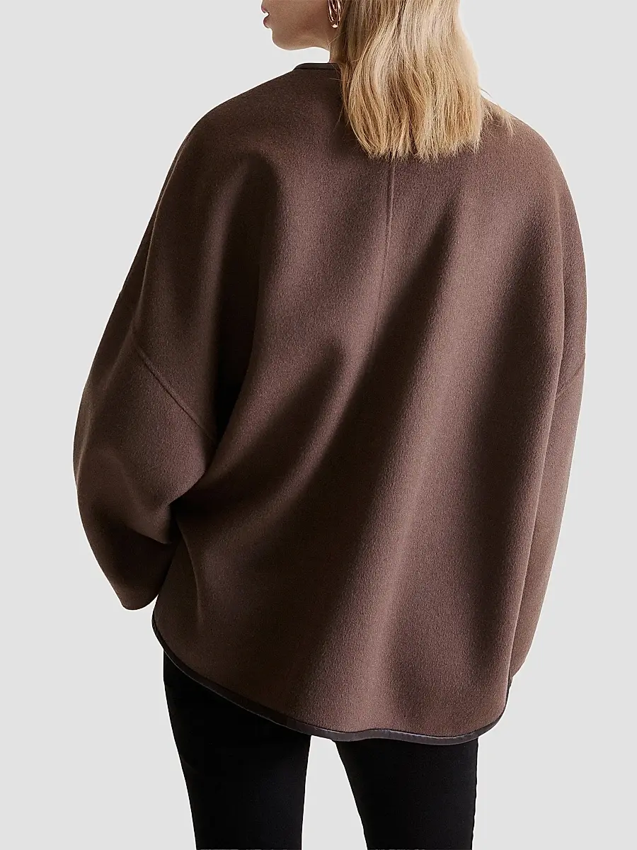 Marella Women's Double Sided Wool Cape | Thumbnail 5