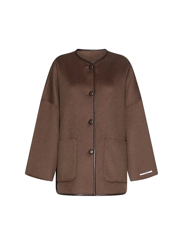 Marella Women's Double Sided Wool Cape - Brown | Image 1 Marella Women's Double Sided Wool Cape - Brown | Image 1