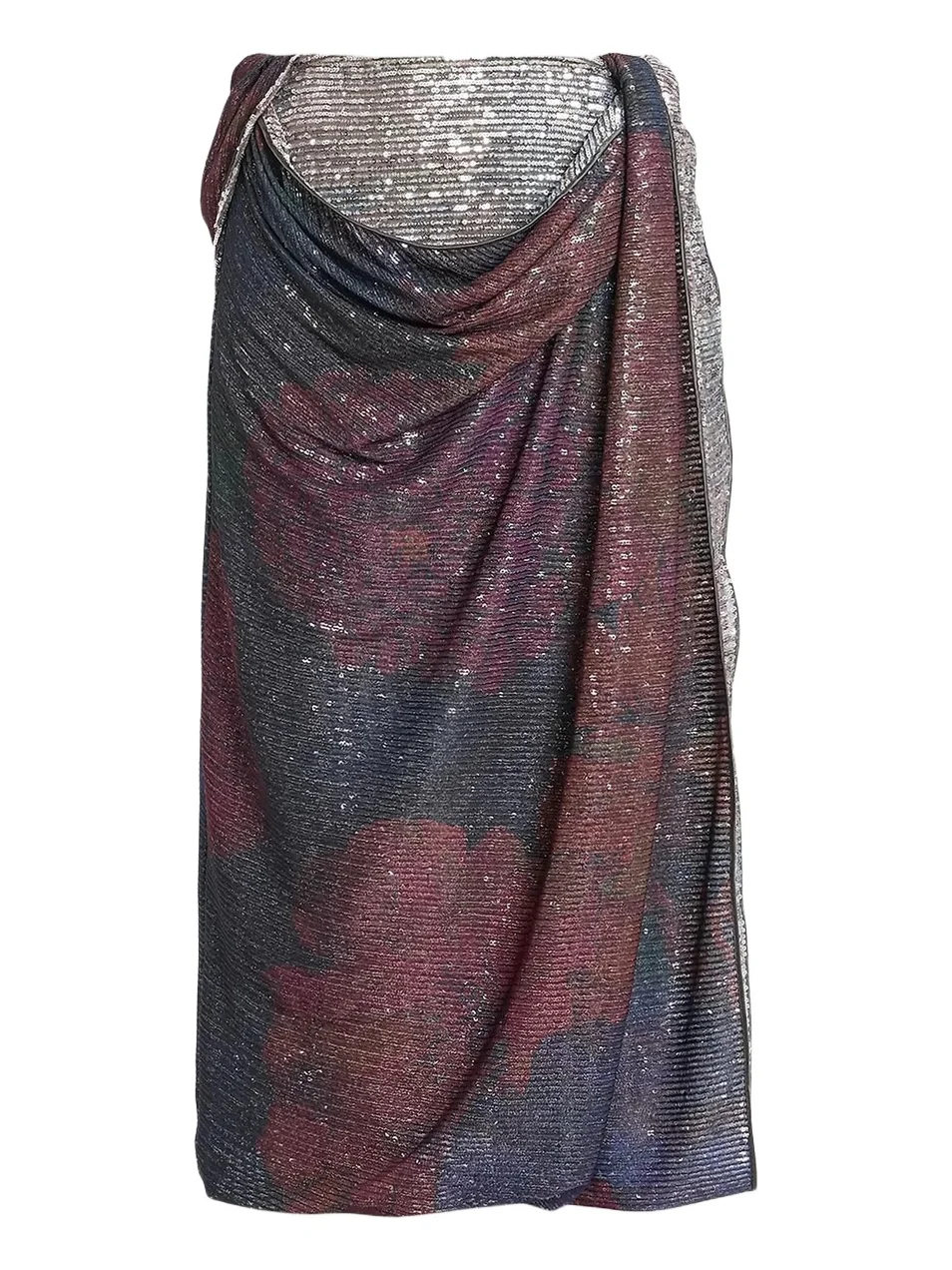 Women's Sequined Draped Midi Skirt Women's Sequined Draped Midi Skirt