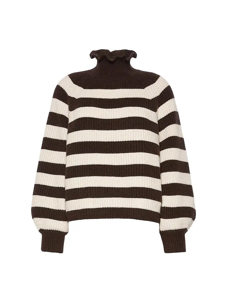 Max Mara Women's Relaxed Cut Wool and Cashmere Sweater - Dark Brown | Image 1 Max Mara Women's Relaxed Cut Wool and Cashmere Sweater - Dark Brown | Image 1