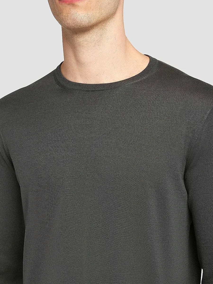 Giorgio Armani Men's Silk-Cotton Crewneck Sweater | Thumbnail 5 Giorgio Armani Men's Silk-Cotton Crewneck Sweater | Thumbnail 5