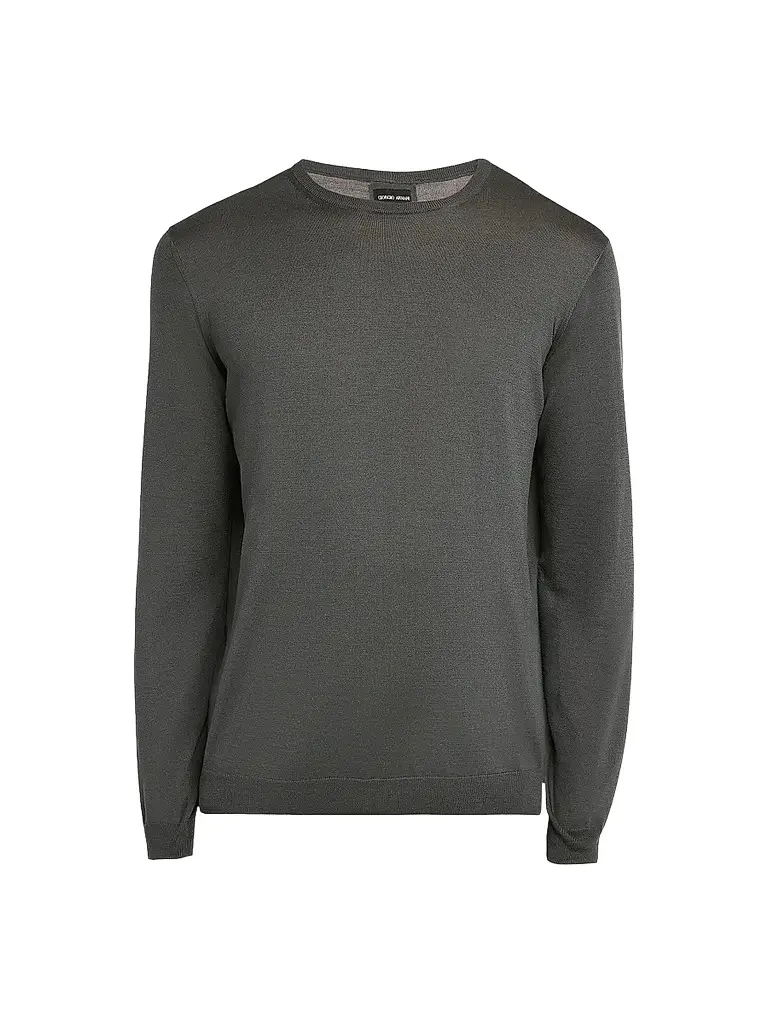 Giorgio Armani Men's Silk-Cotton Crewneck Sweater - Black Beauty - Size 46 | Image 1 Giorgio Armani Men's Silk-Cotton Crewneck Sweater - Black Beauty - Size 46 | Image 1